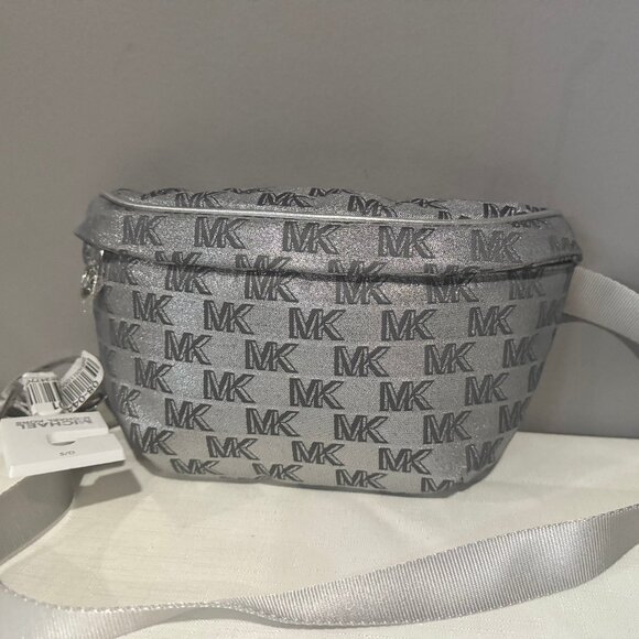 Women's Metallic Logo Jacquard Belt Bag - Picture 1 of 2